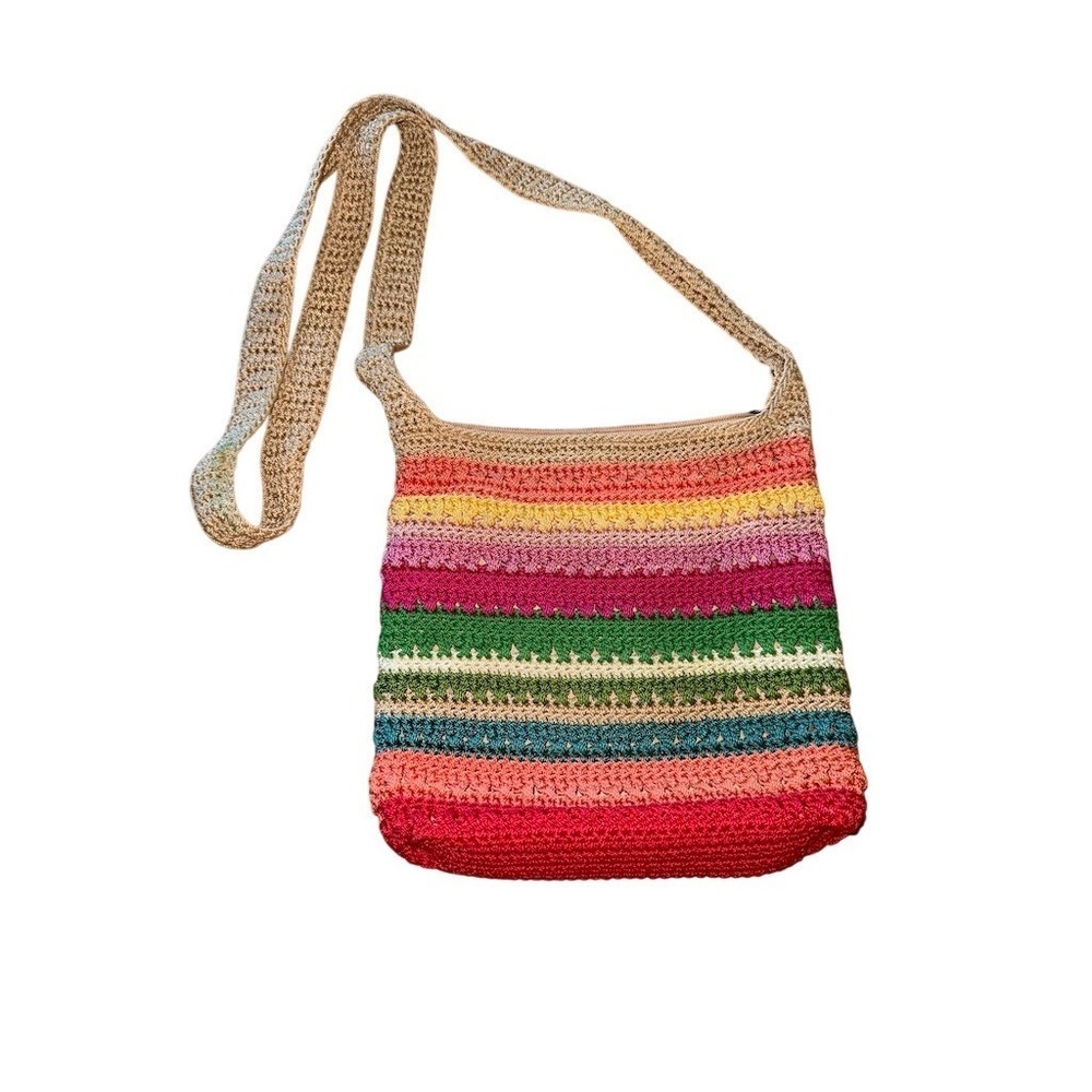 The Sak Crossbody Bag Womens Medium Multicolor Rainbow Stripe Boho